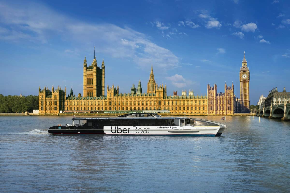 Thames River: Sightseeing Cruise by Thames Clipper Uber Boat by Thames Clippers - Houses of Parliament