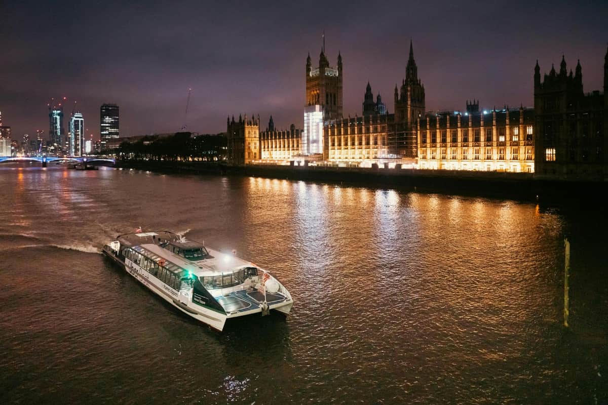 Uber Boat by Thames Clippers: 2-Day Hop-on Hop-off Sightseeing Pass Houses of Parliament