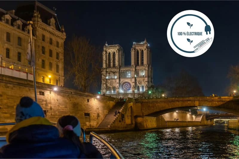 Seine River: Evening Cruise with Music Onboard by Vedettes de Paris Seine River: Evening Cruise with Music Onboard by Vedettes de Paris