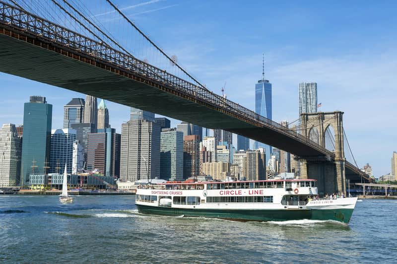 New York: Circle Line Rondvaart langs het Vrijheidsbeeld vanuit Midtown
